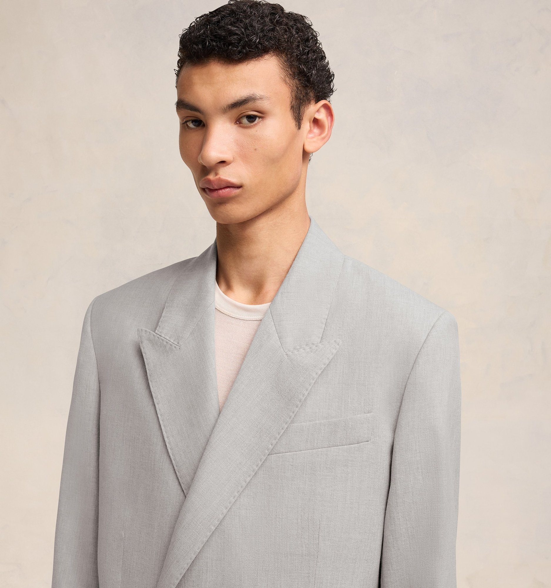 Ami Alexandre Mattiussi Ami Double-breasted Buttoned Blazer In Gray