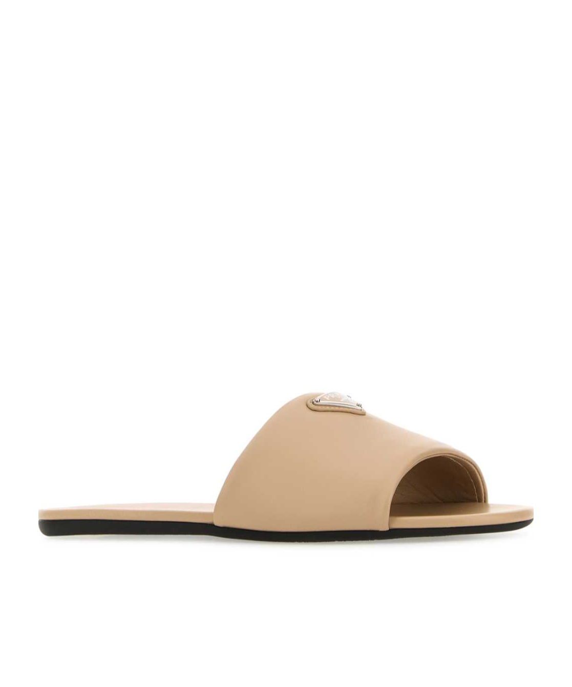 Prada Women Sandali Slide In Pelle In Yellow