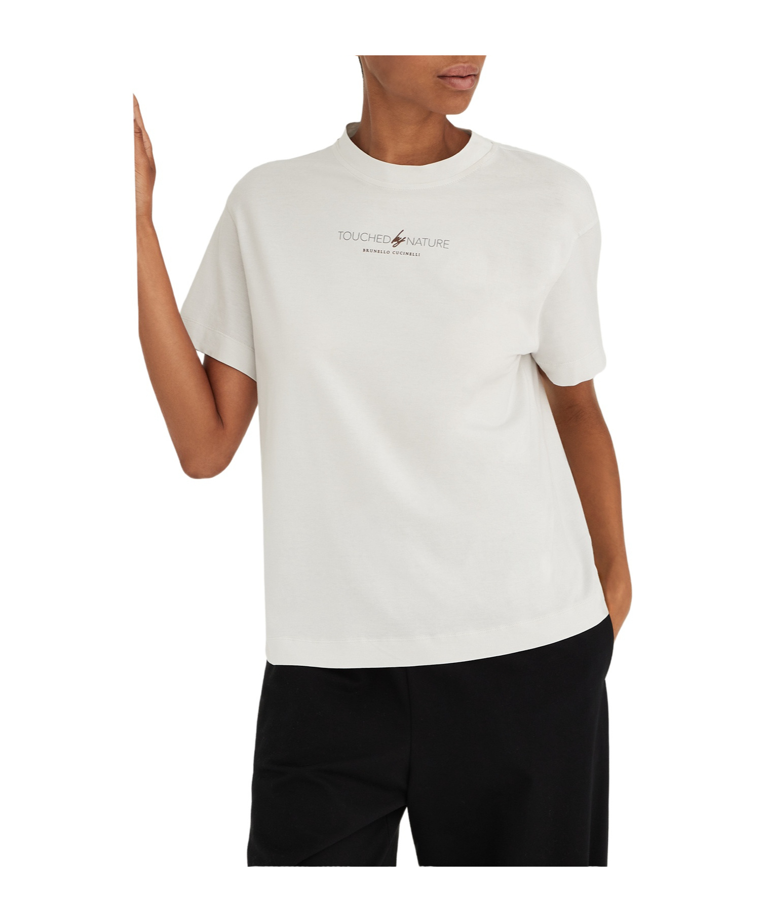 Brunello Cucinelli Logo-print Cotton T-shirt In White