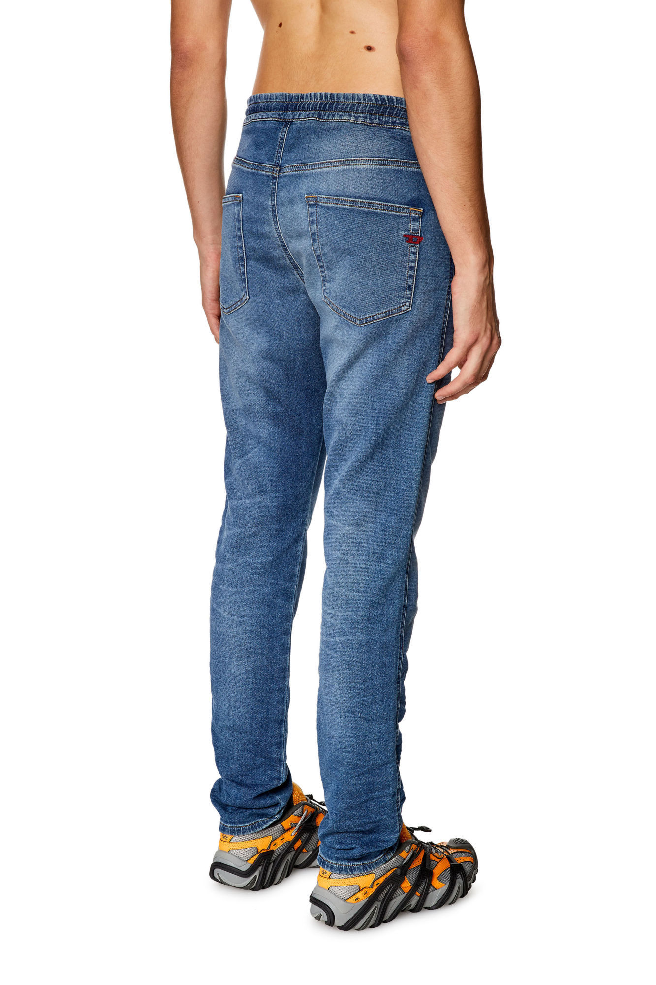Diesel Drawstring Denim Trousers In Blue
