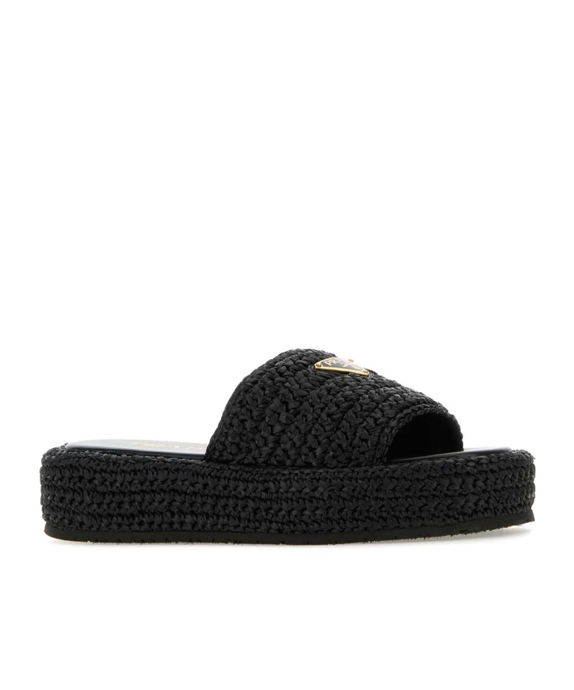 PRADA CROCHET FLATFORM SLIDES