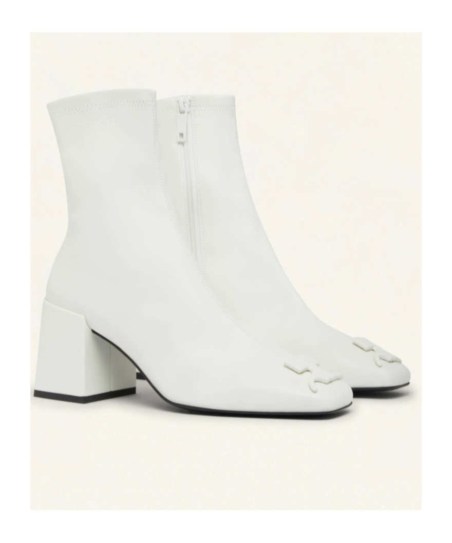 Courrèges Heritage 70mm Leather Boots In White
