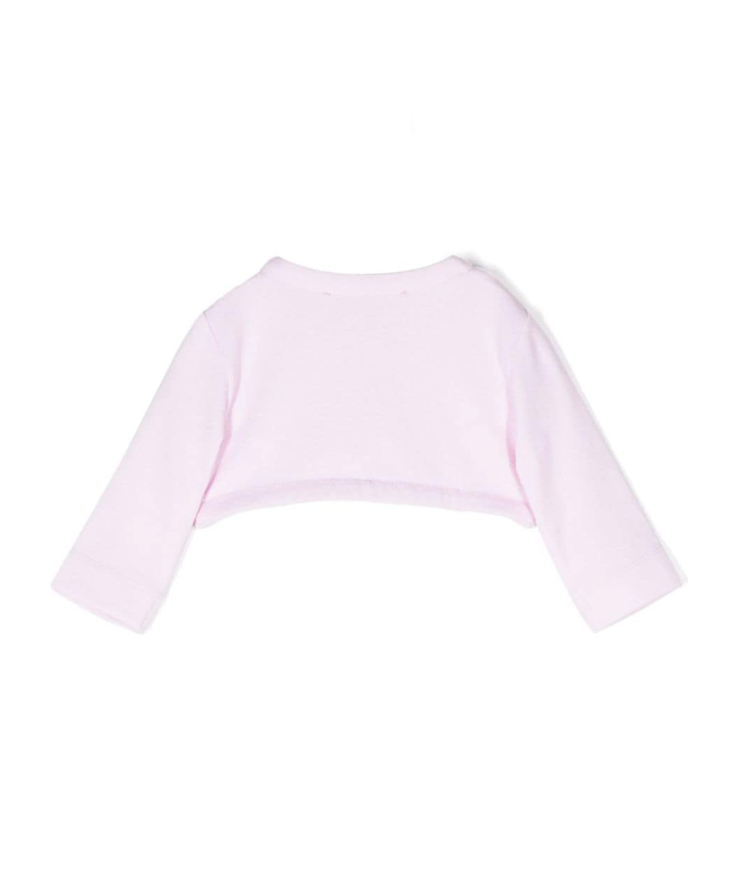 Monnalisa Crystal-embellished Fine-knit Cropped Cardigan In White