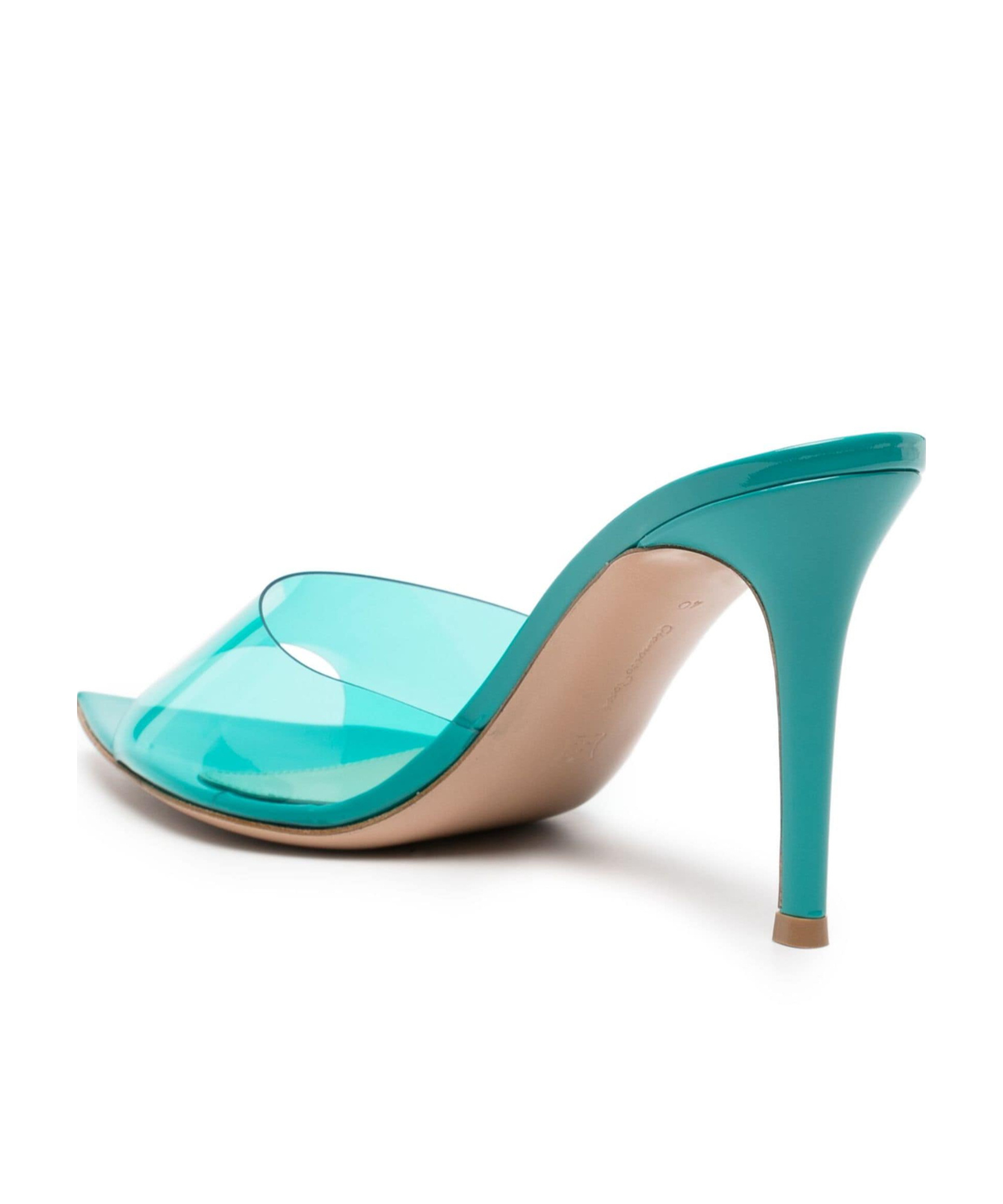 GIANVITO ROSSI ELLE 85MM TRANSPARENT-STRAP MULES 