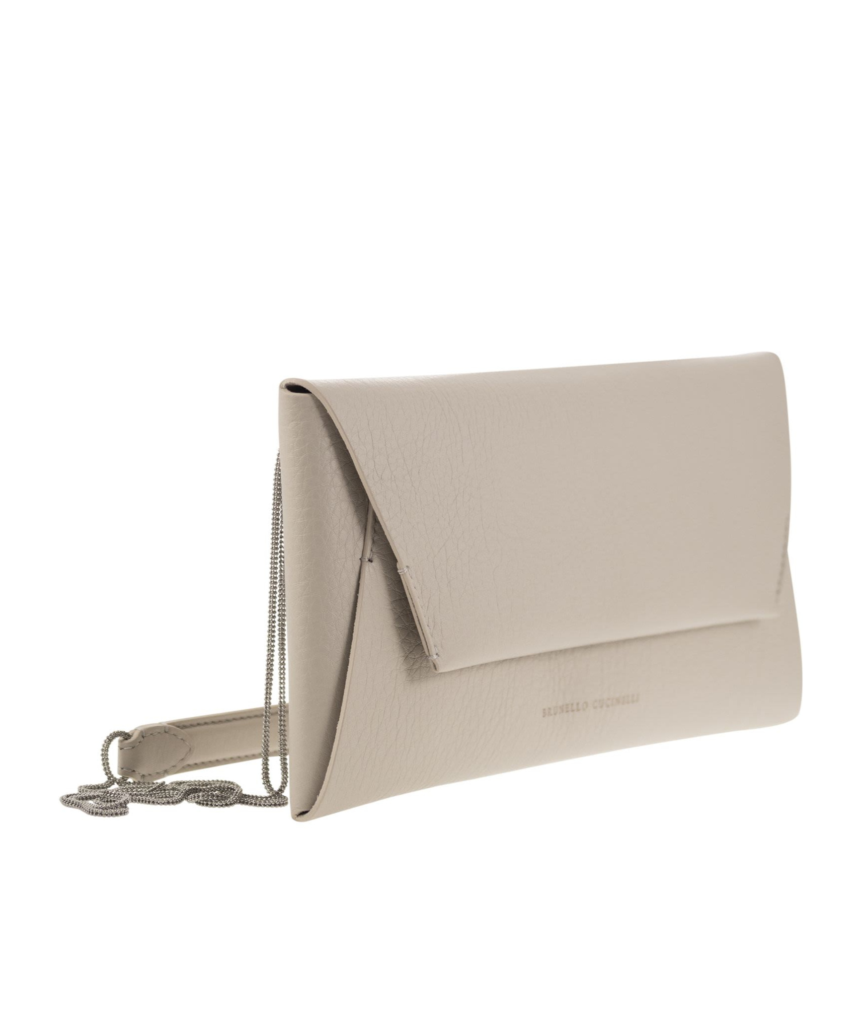 BRUNELLO CUCINELLI ENVELOPE LEATHER SHOULDER BAG