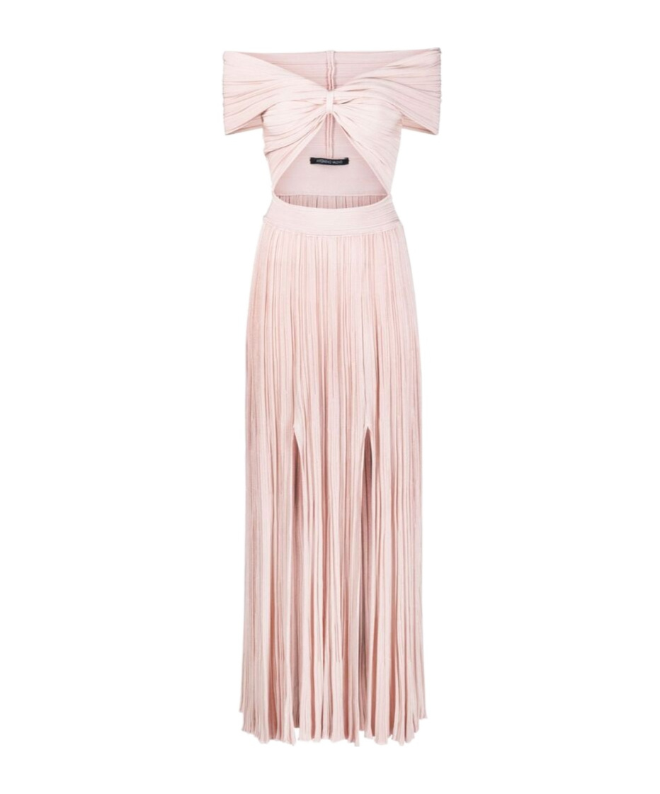 Antonino Valenti Knitted Hollow-out Dress In Pink