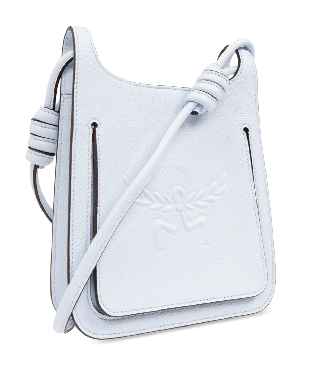 Mcm Logo Shoulder Bag In White