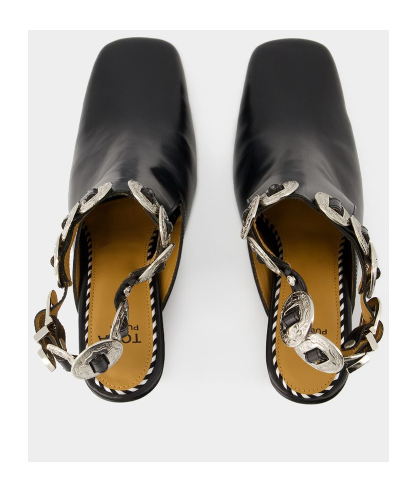 Toga Square-headed High Heels In Black