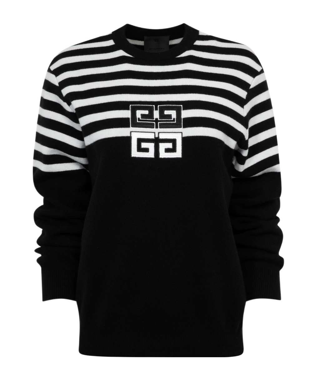 Givenchy Embroidered Wool Sweater In Black