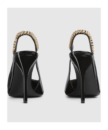 Shop Gucci Signoria Slingback Pump In Black
