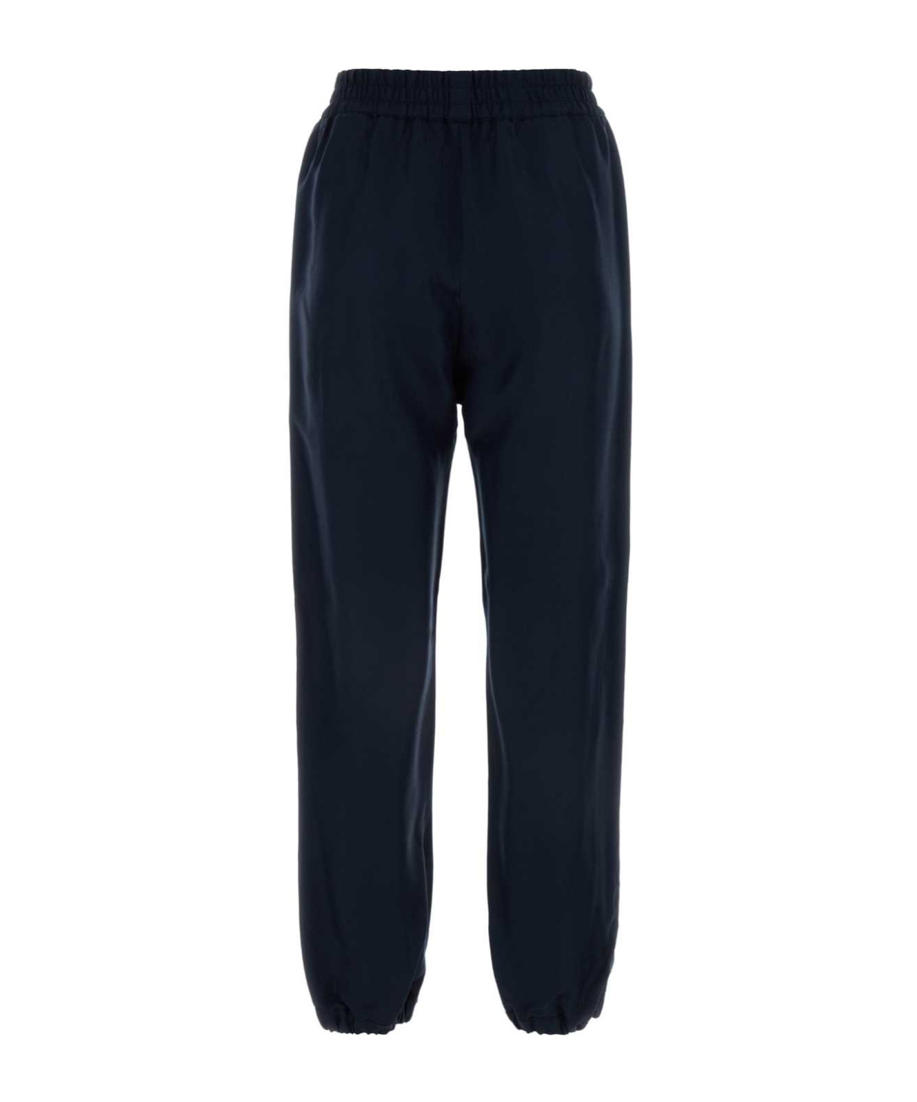 Shop Moncler Logo Embroidered Straight Leg Sweatpants In Blue