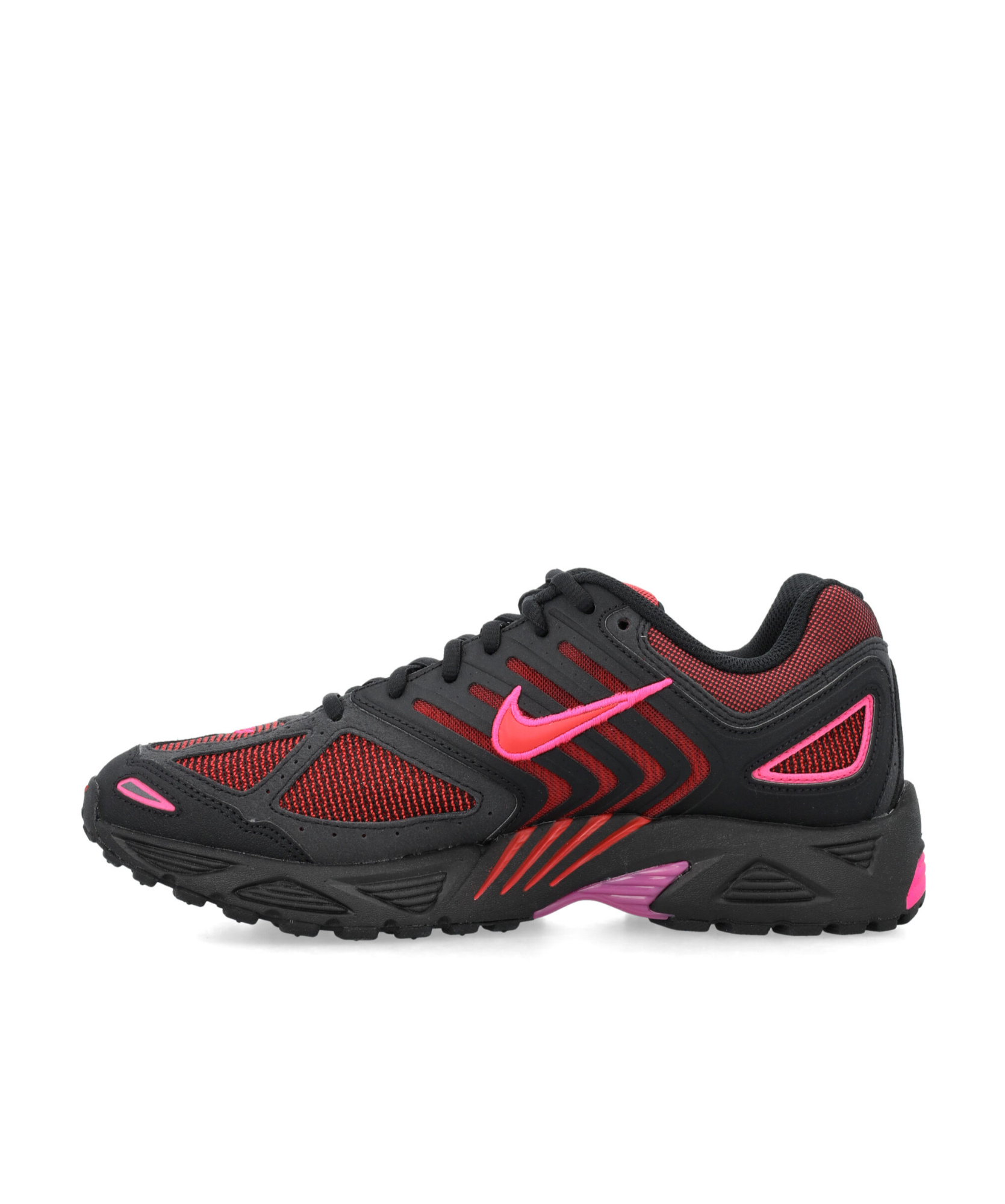 Nike Mens Black Fire Red Fierce Pi Air Peg 2k5 Brand-tab Mesh And Leather Low-top Trainers In Black