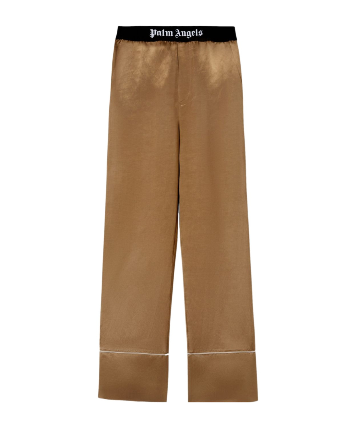 Palm Angels Elastic Waist Casual Pants In Brown