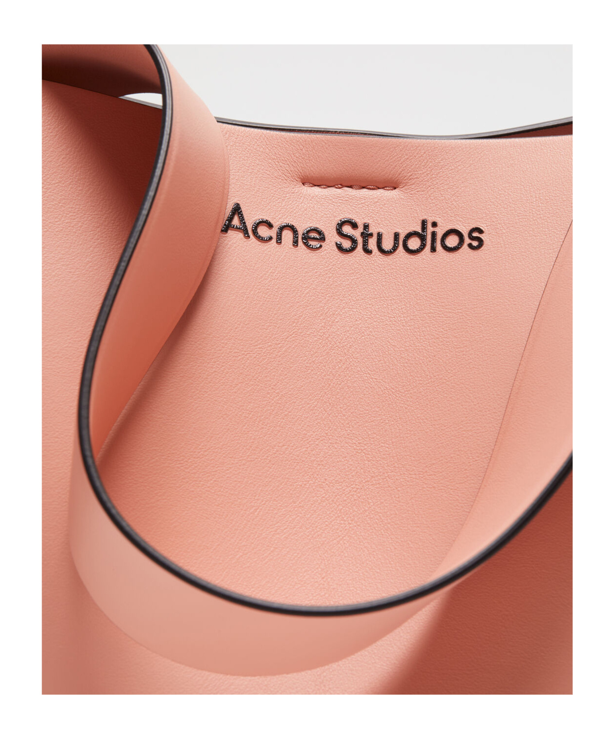 Acne Studios Musubi Salmon Pink Calf Leather Mini Bag In Pink