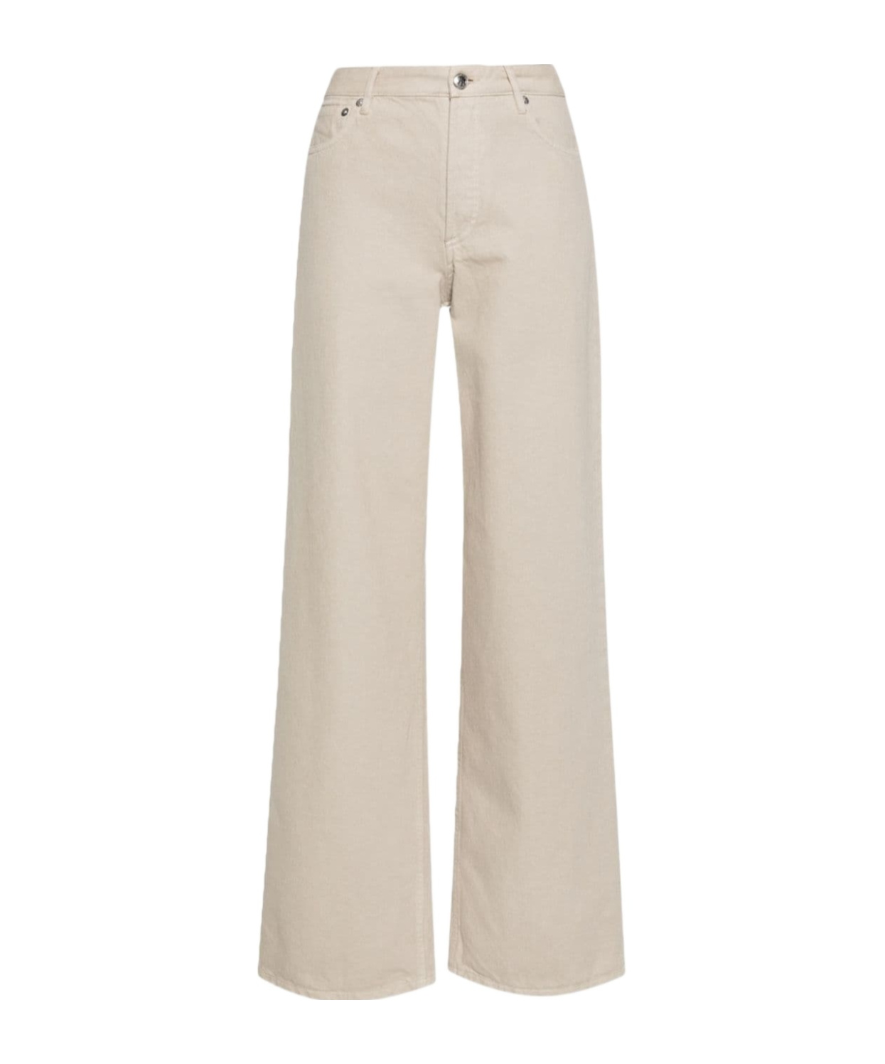 Apc High-rise Wide-leg Jeans In Nude