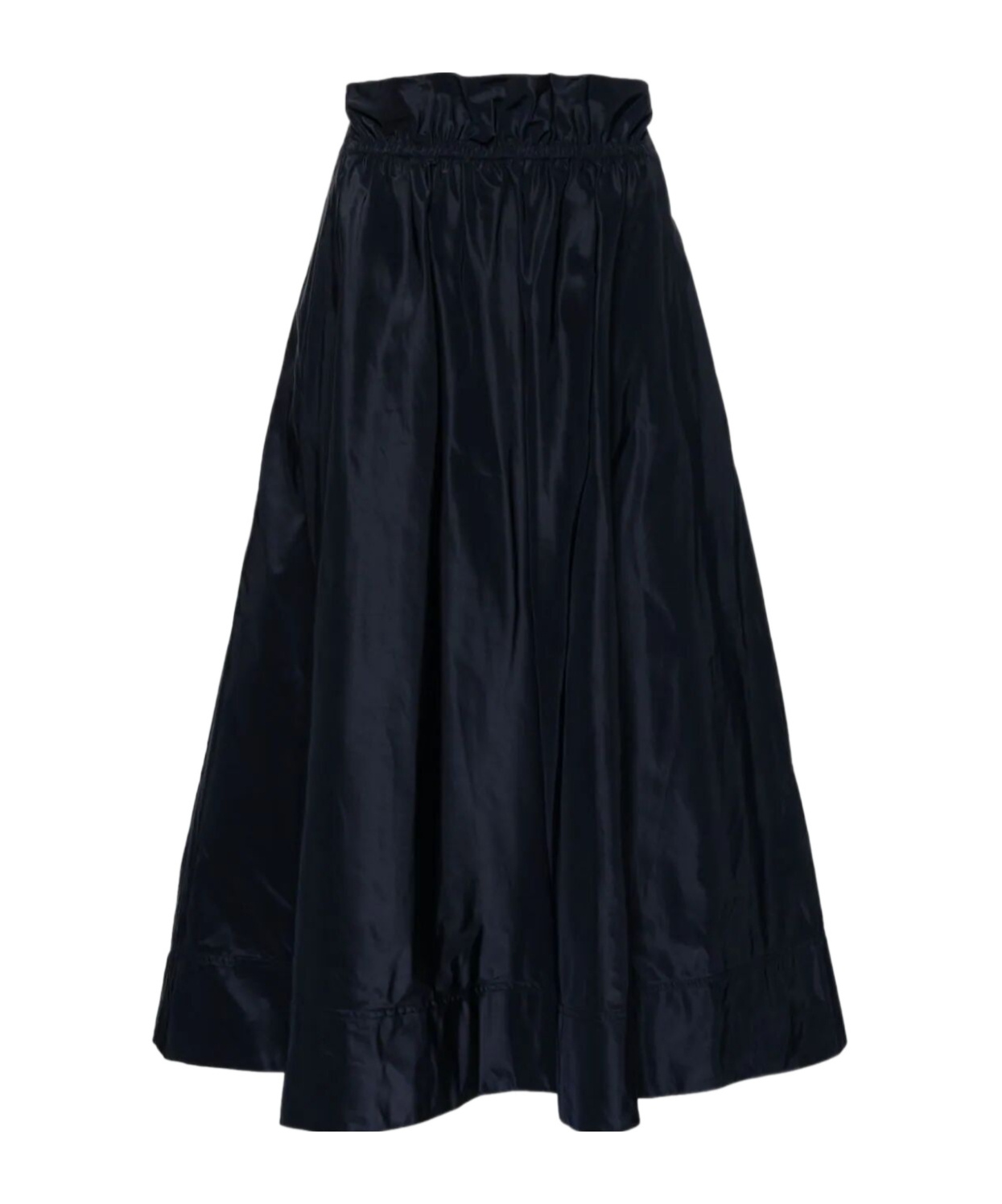Aspesi Francine Gathered Midi Skirt In Black