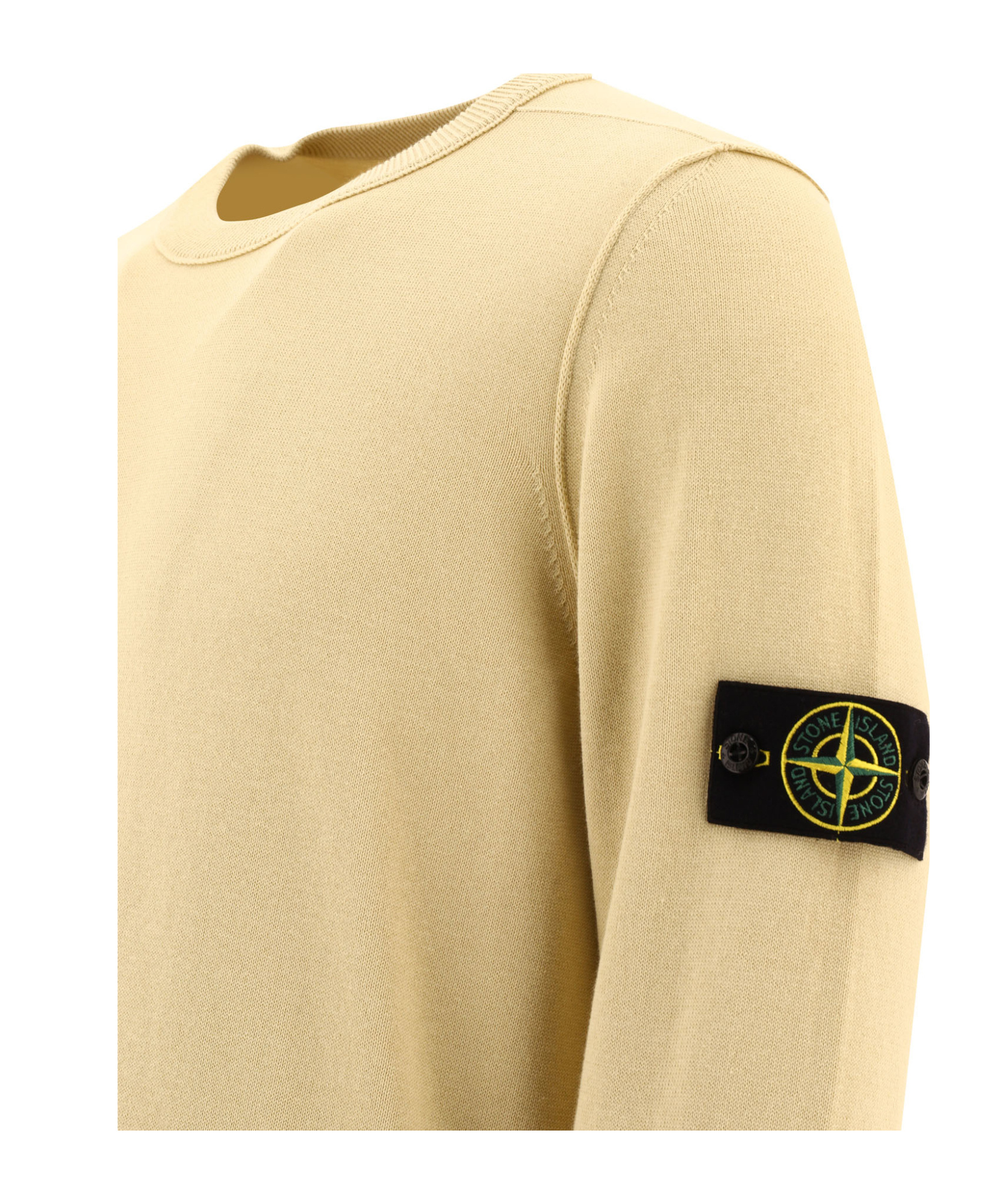 Stone Island Regular-fit Crewneck Sweatshirt With Side Inlays In Neutral