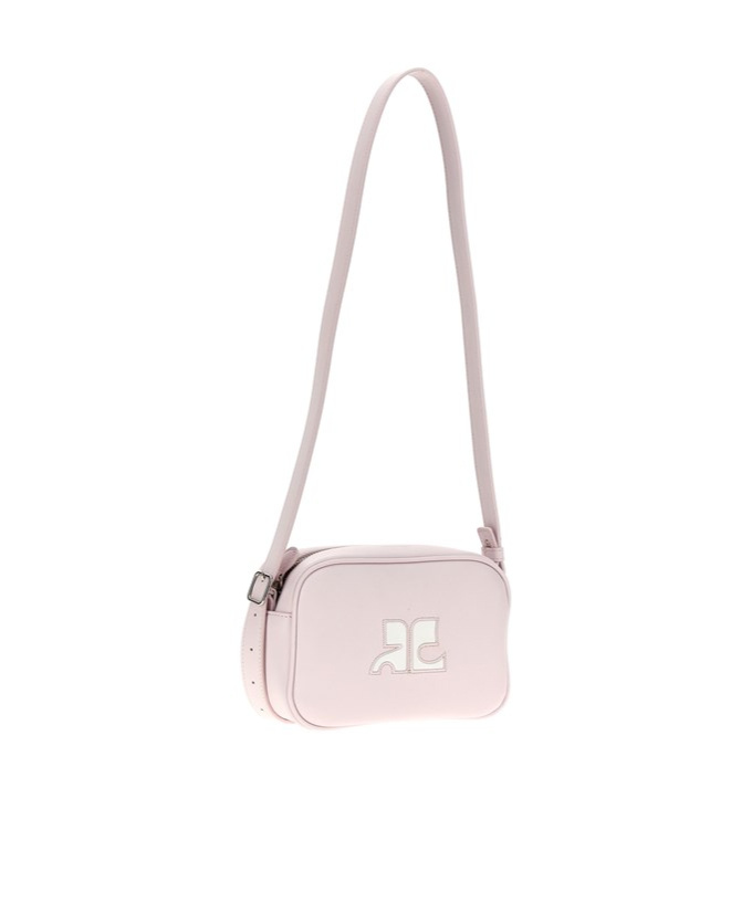 Courrèges Reedition Camera Leather Bag In Pink