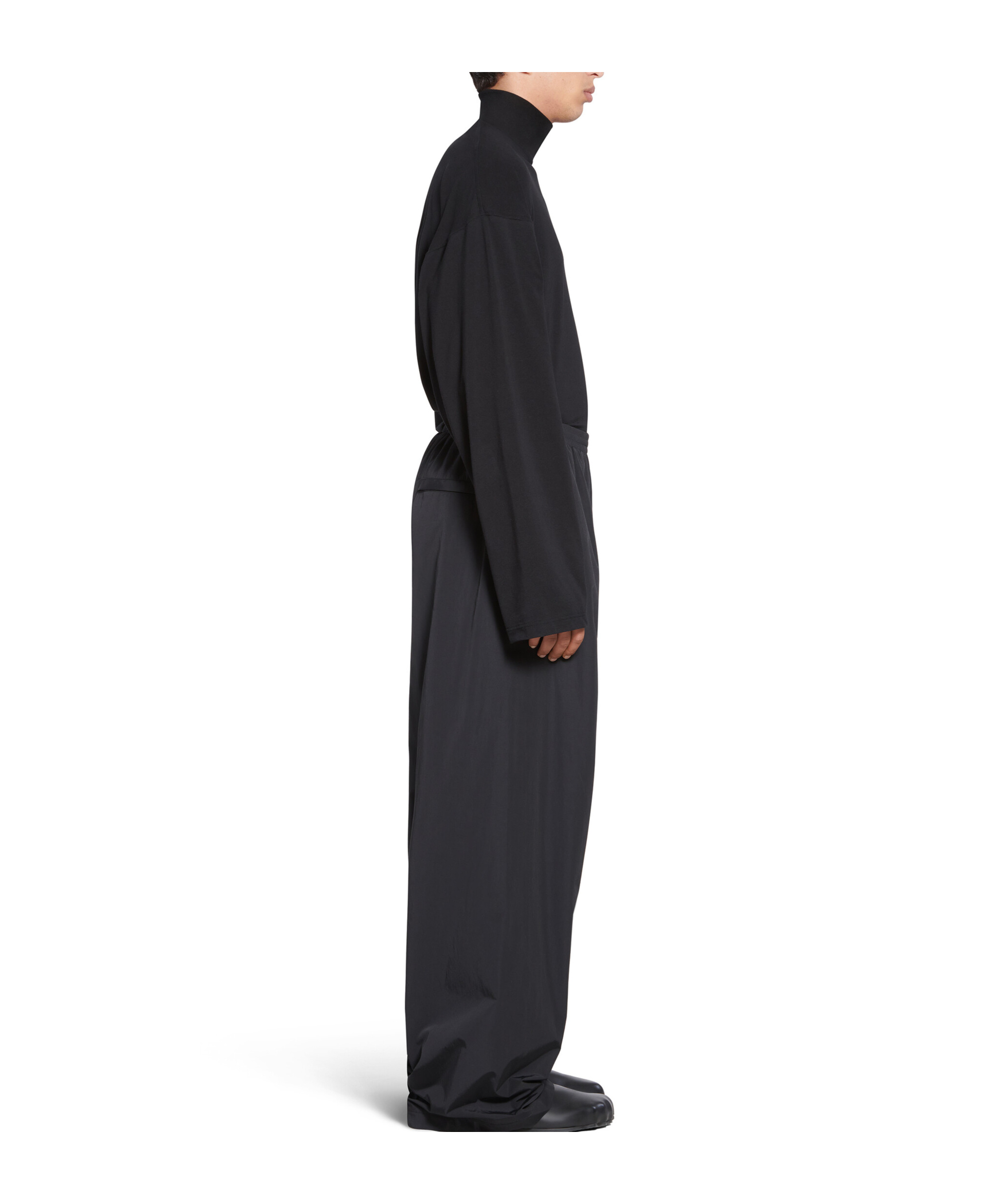 Balenciaga Wide-leg Track Pants In Black
