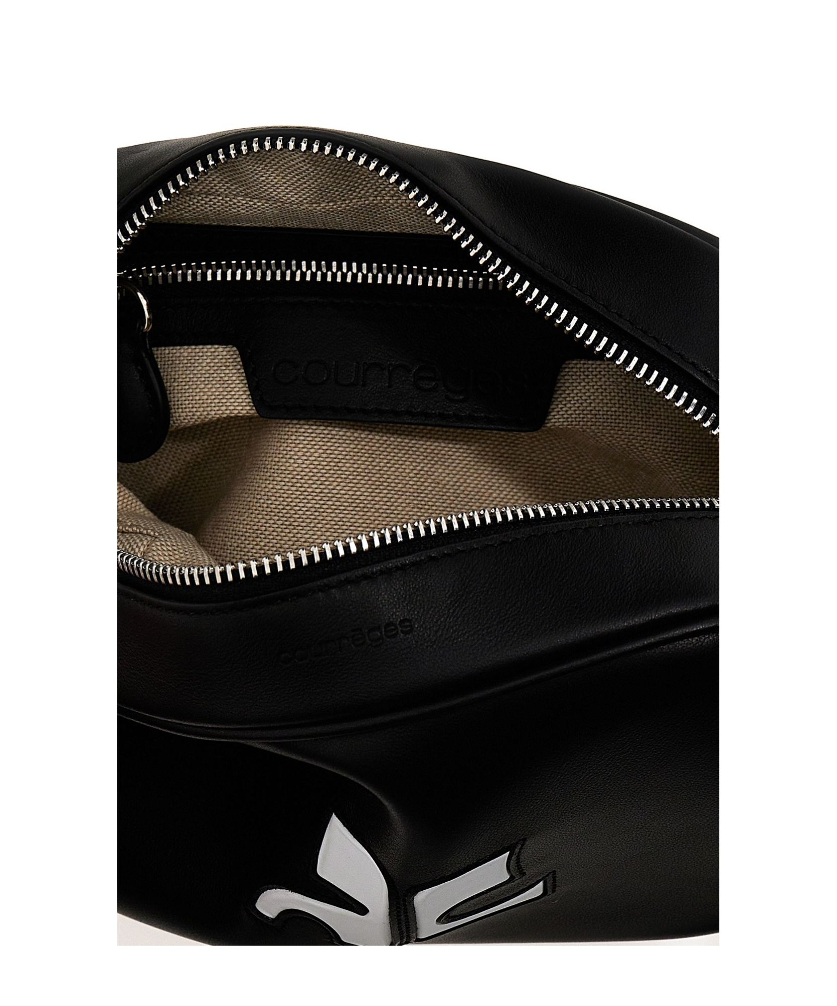 Courrèges Reedition Zipped Camera Bag In Black