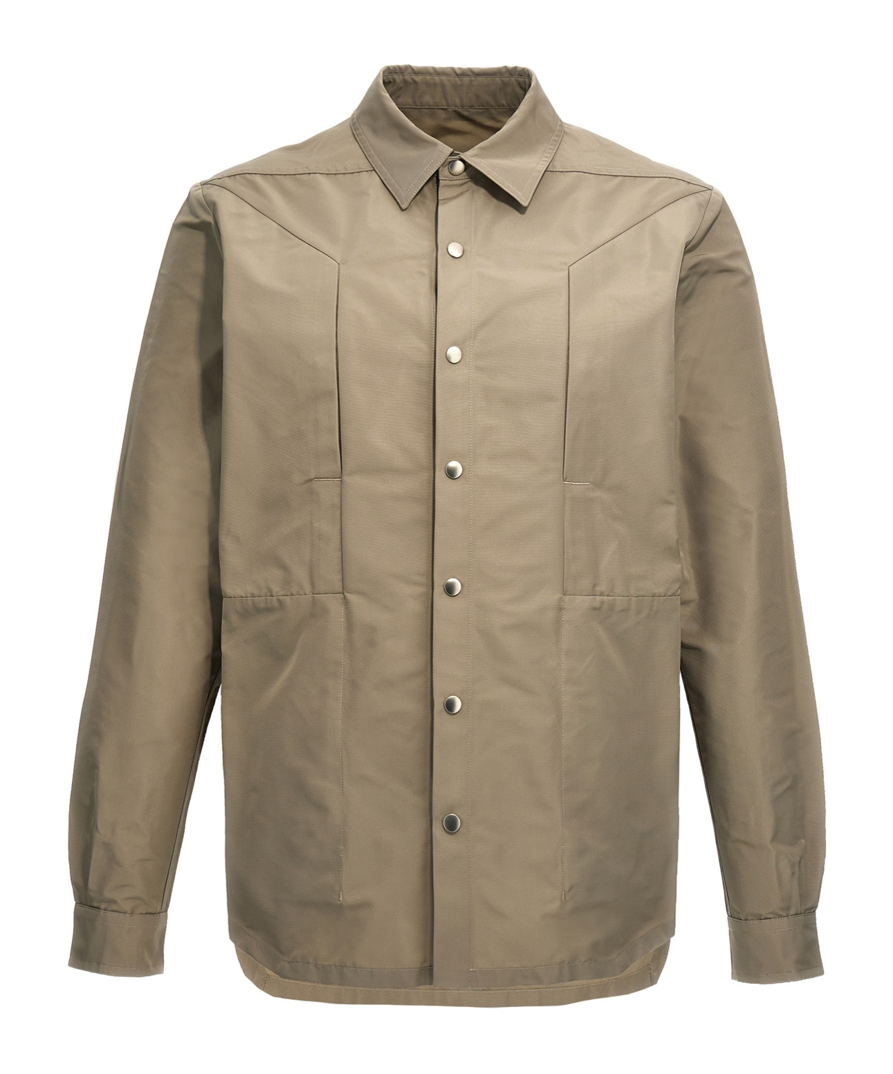 Shop Rick Owens Fogpocket Shirt Jacket In Brown