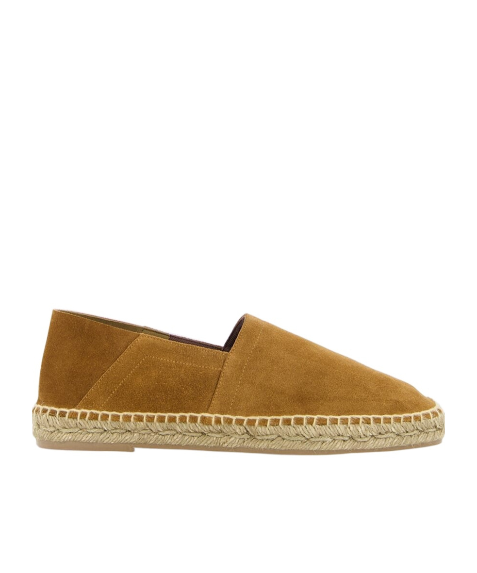 TOM FORD RAFFIA SUEDE ESPADRILLES