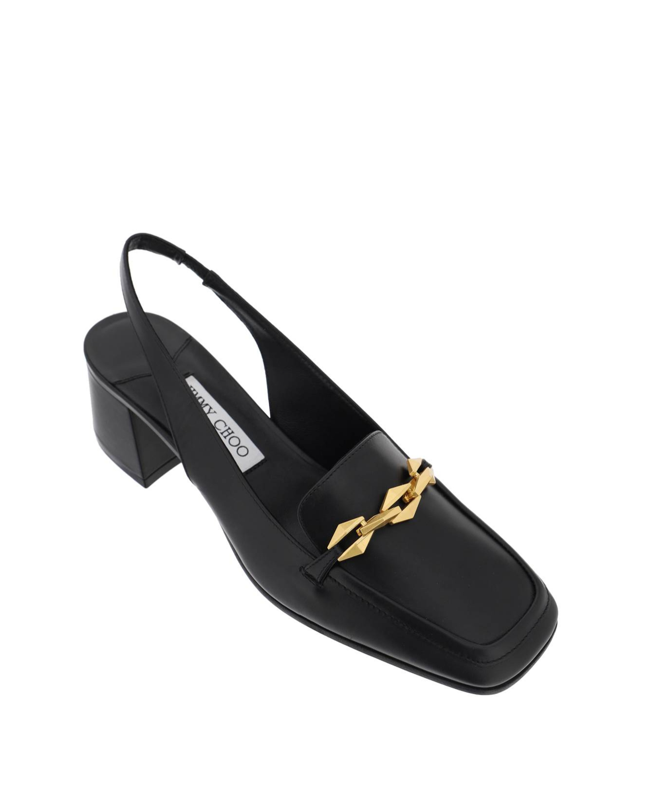 Jimmy Choo Diamond Tilda 45 Patent Slingback Pump In Black