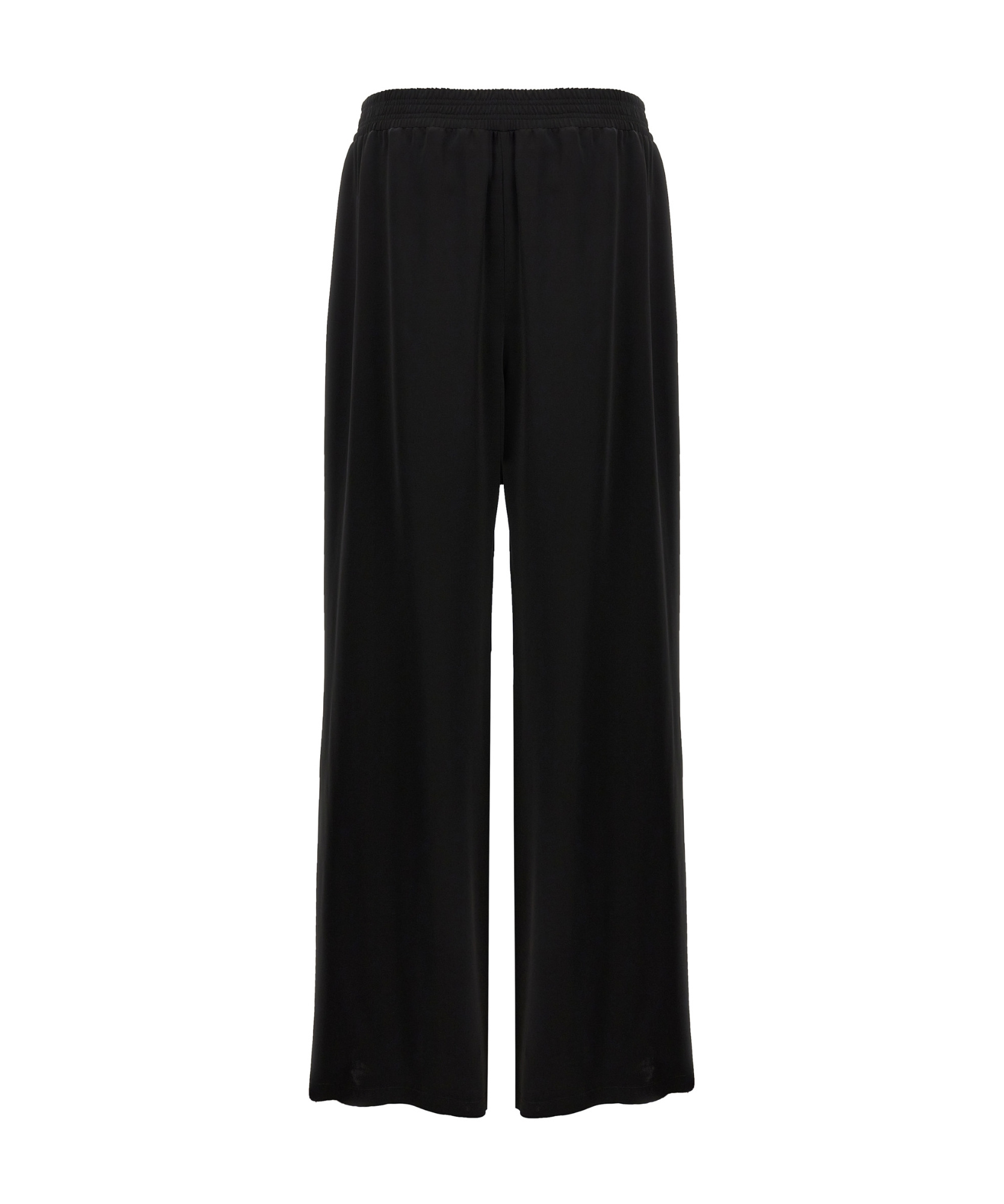 Fabiana Filippi Wide-leg Satin Trousers In Black