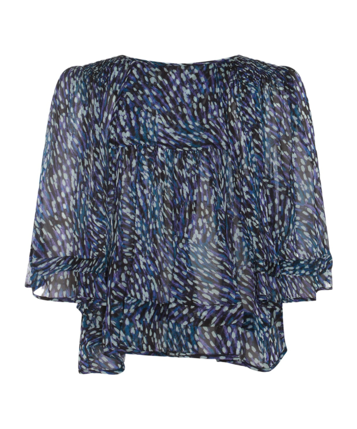 Shop Isabel Marant Étoile Roxini Abstract-print Blouse In Blue