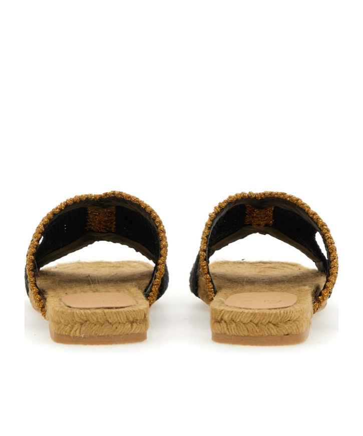 Castaã±er Braided Sole Espadrilles Open Toe In Black