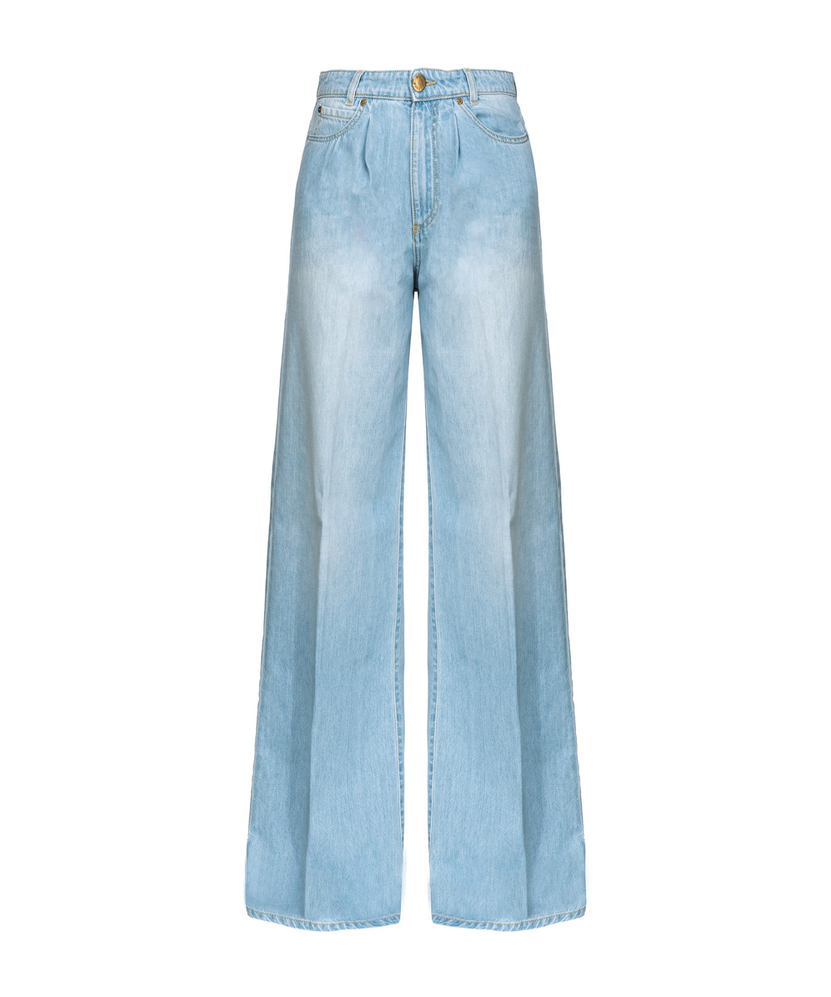 Pinko Mid-rise Wide-leg Jeans In Blue