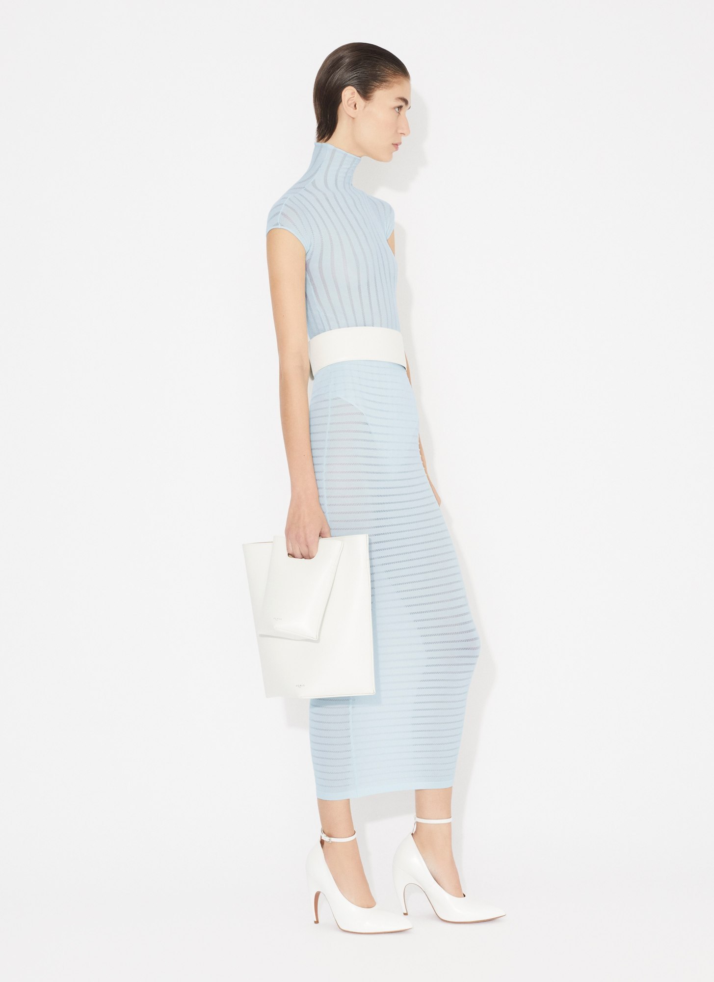 ALAÏA ALAÏA STRIPED TUBE SKIRT
