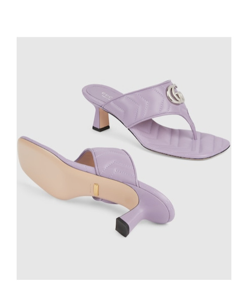 GUCCI A PAIR OF G-TOE HIGH-HEELED SANDALS