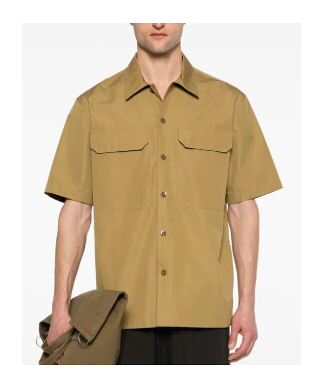 Jil Sander Short-sleeve Cotton Shirt In Nude