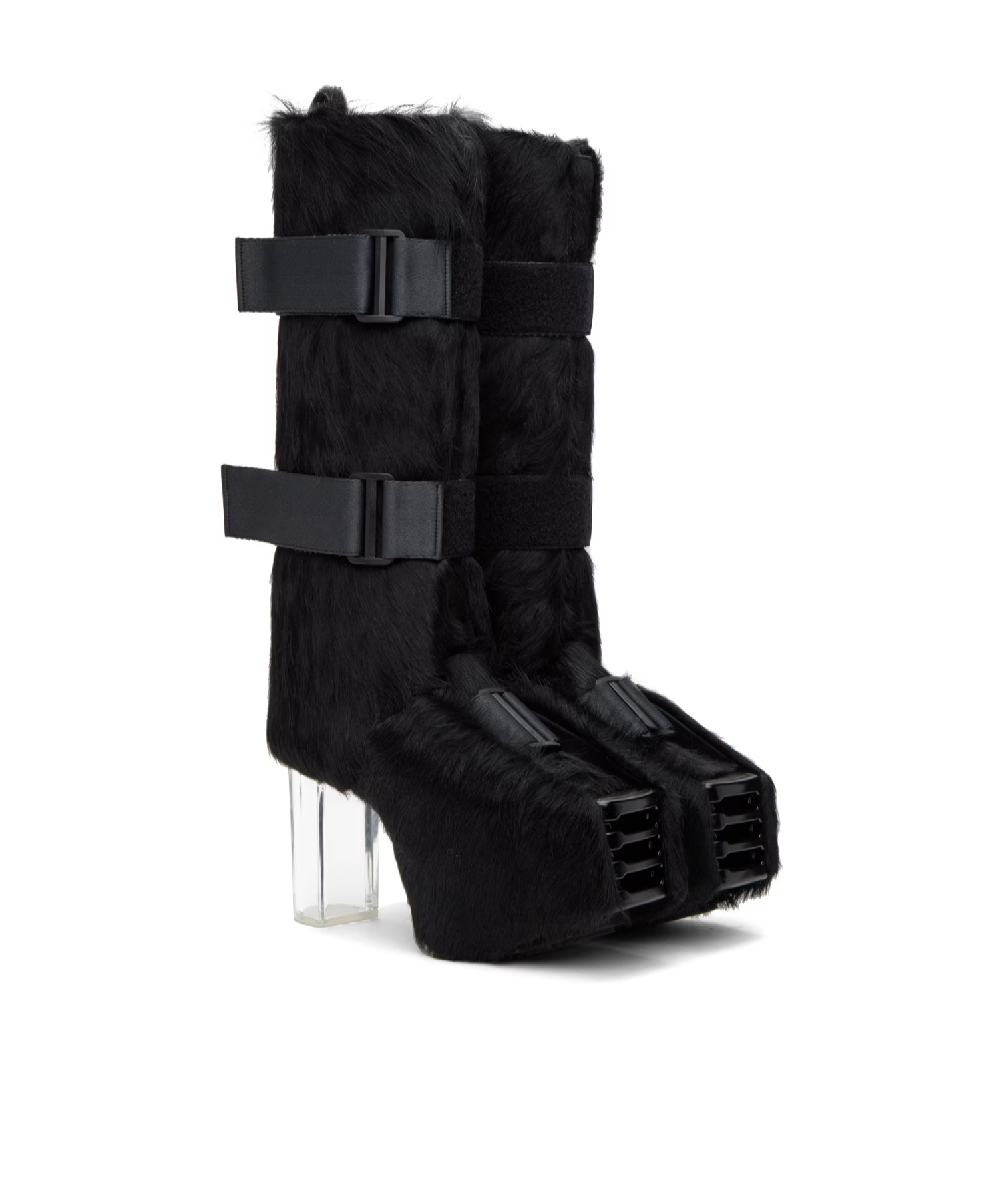 Rick Owens Thick High-heeled Boots In Black