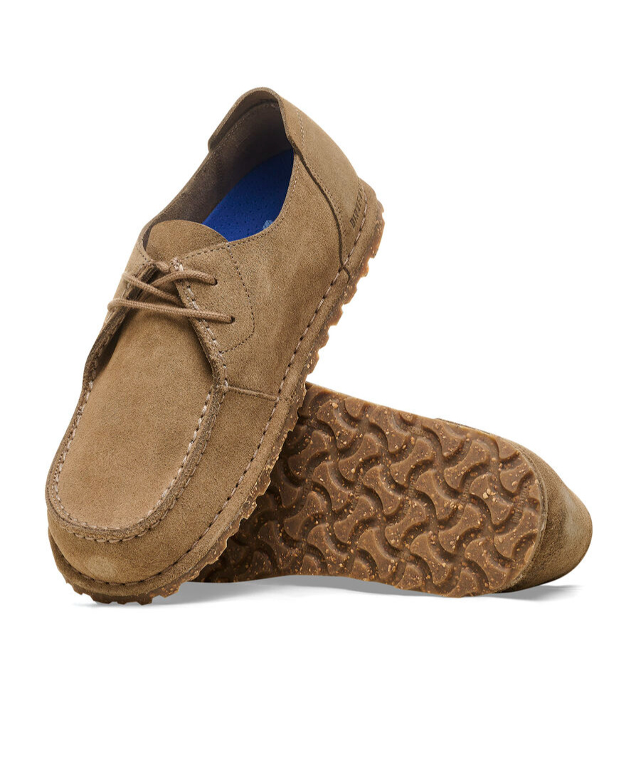 Birkenstock Utti Lace Suede Derby Shoes In Brown