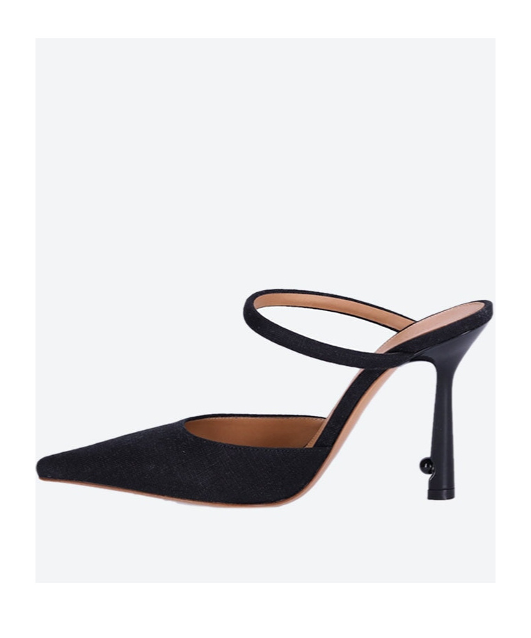 Off-white Woman Sandals Black Size 10 Textile Fibers In Black
