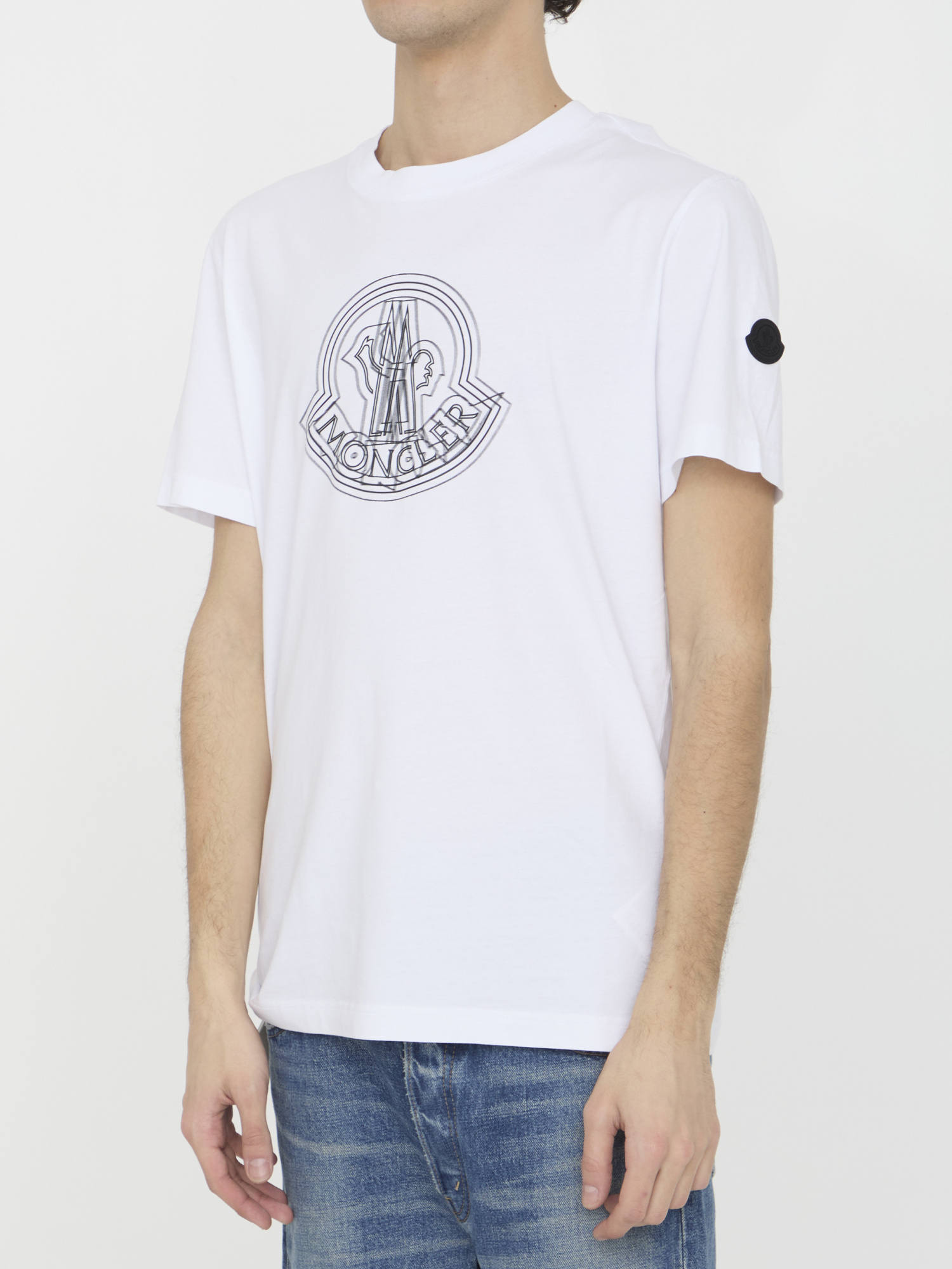 Moncler Logo Motif T-shirt In White