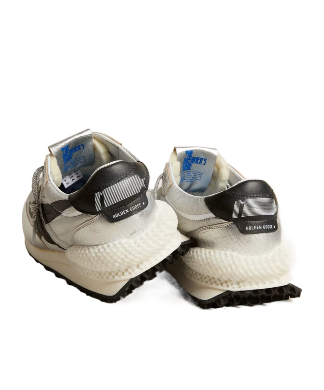 Golden Goose Marathon Running Sneakers In Laminated Leather In White