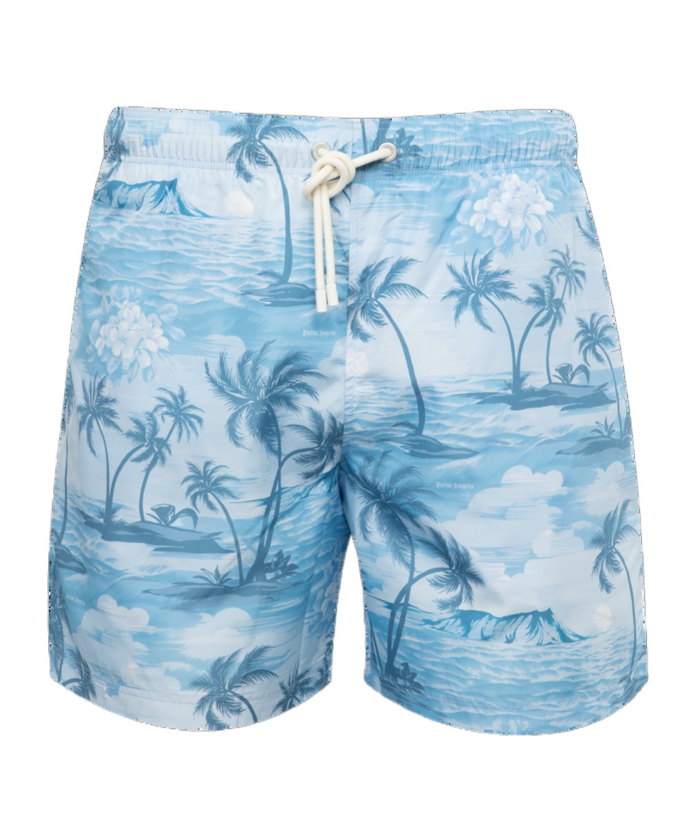 PALM ANGELS PALM ANGELS SUNSET PRINTED DRAWSTRING SWIM SHORTS