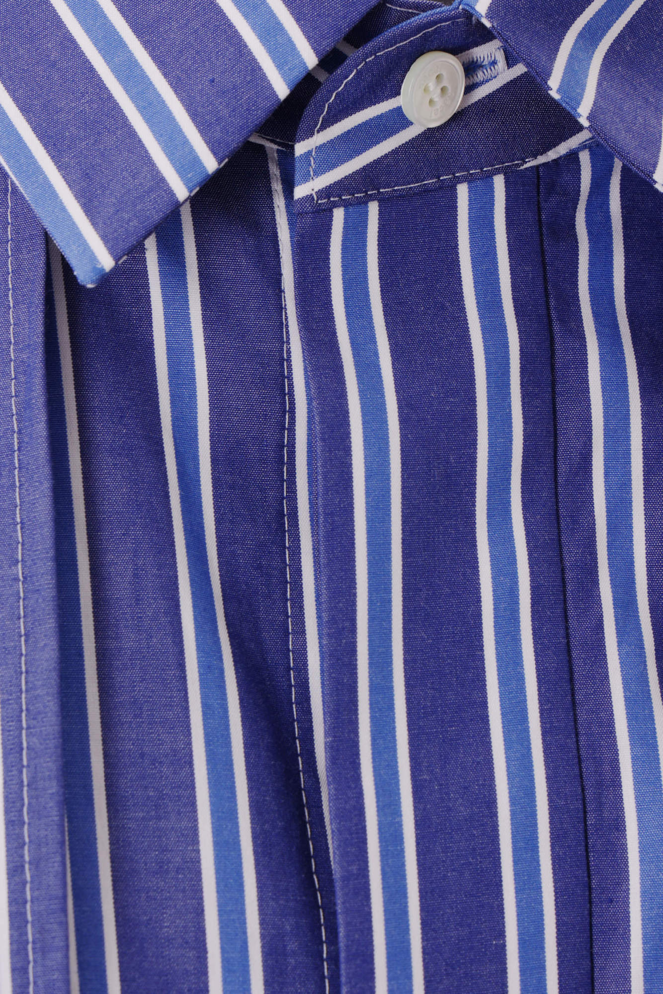 SACAI STRIPED PLEAT-DETAIL SHIRT