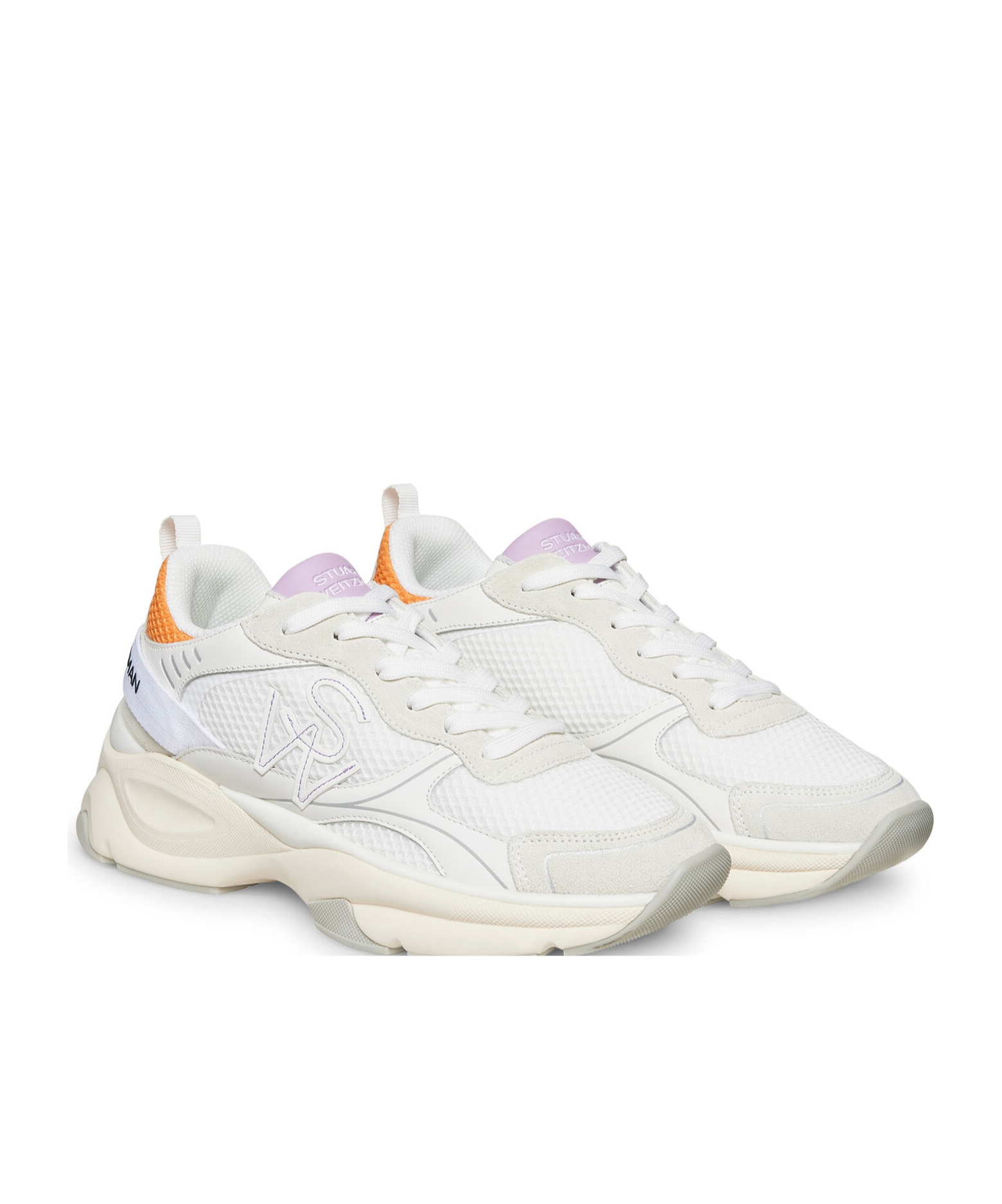 Stuart Weitzman Low-top Casual Shoes With Logo Pattern In White