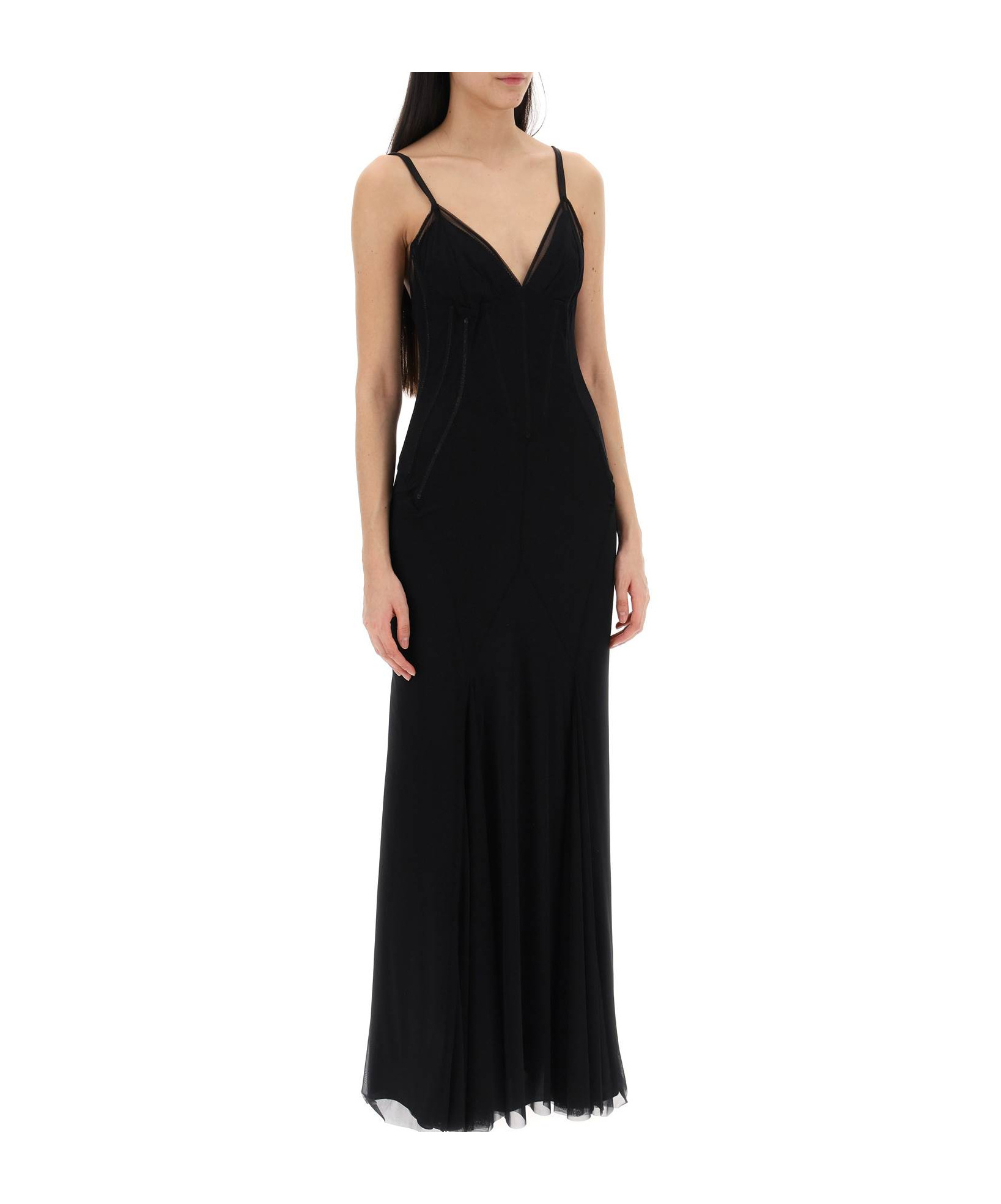 Dolce & Gabbana Mesh Maxi Dress In Black