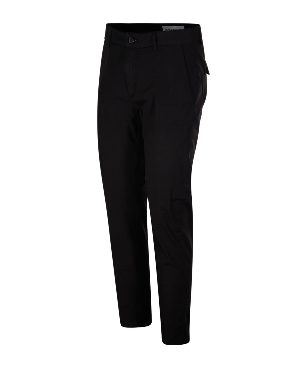 Department Five Pleated Casual Pants On The Front In Black