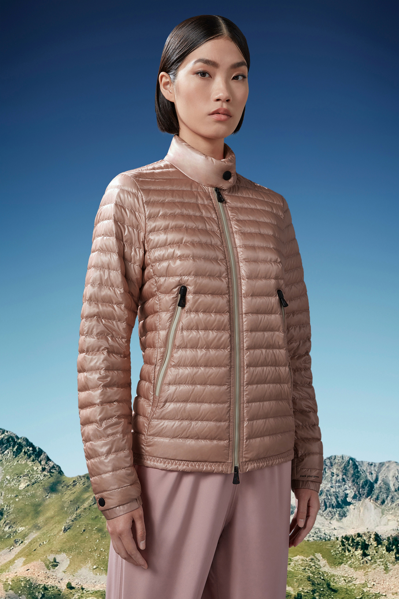 Shop Moncler Pontaix Short Down Jacket In Pink