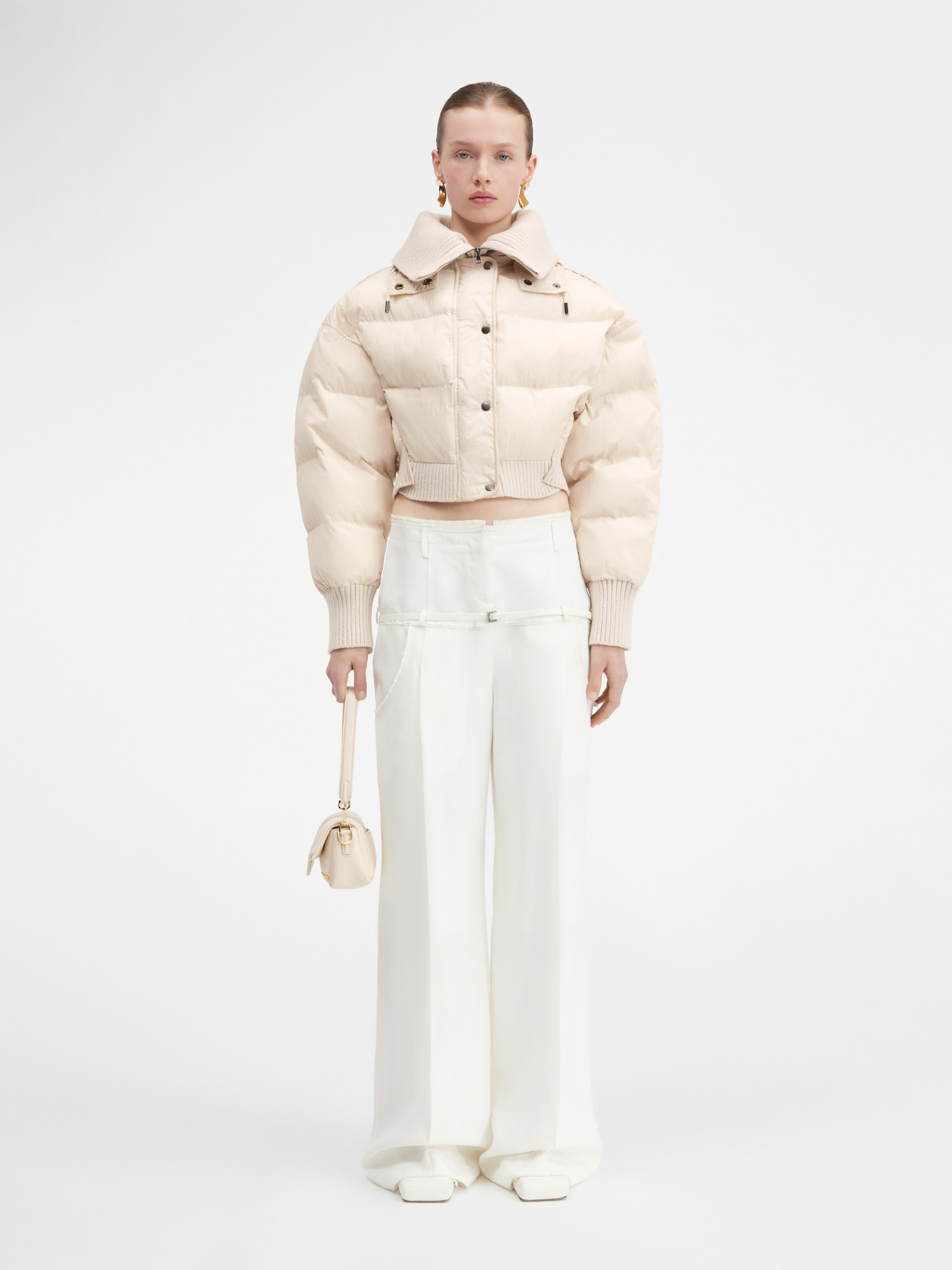 Jacquemus La Doudoune Caraco Puffer Jacket In White