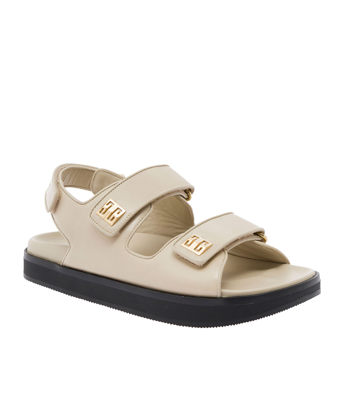 Givenchy 4g-plaque Leather Sandals In Nude
