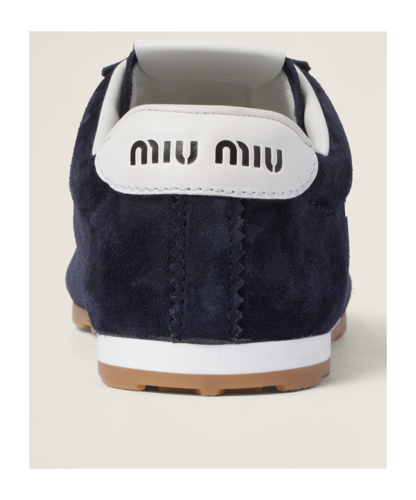 Miu Miu Fabric And Suede Sneakers With Contrast Sole