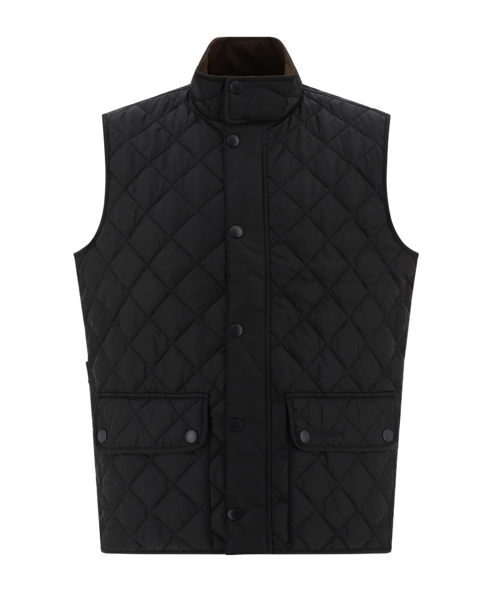 Shop Barbour Lowerdale Sleeveless Quilted Gilet In Black