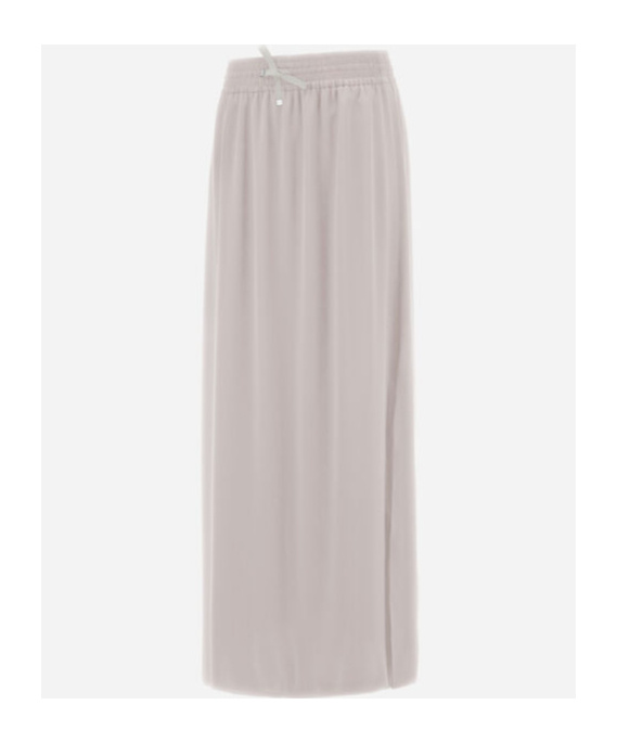 Herno Casual Satin Skirt In Gray